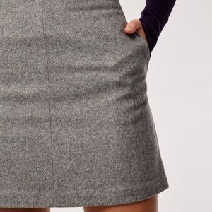 Aritzia grey wool skirt